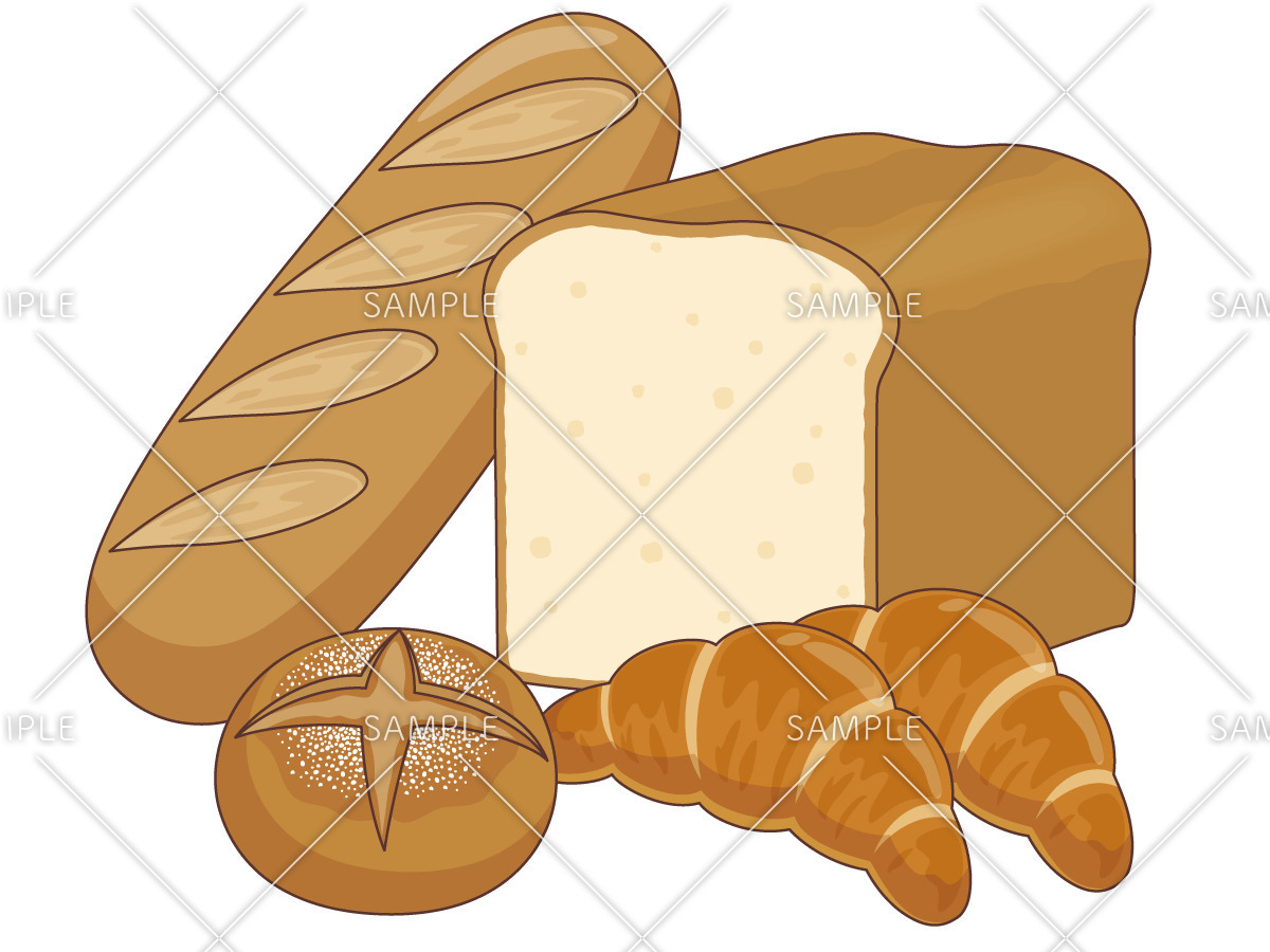 パン（食べ物・飲み物/その他一般・装飾）のイラスト