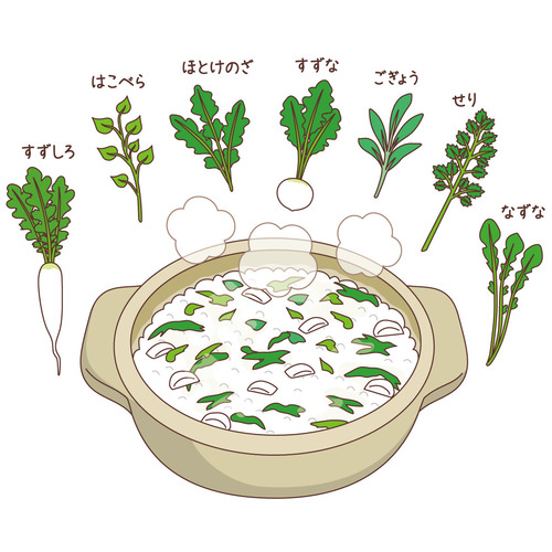 七草がゆ（食べ物・飲み物/その他一般・装飾）のイラスト