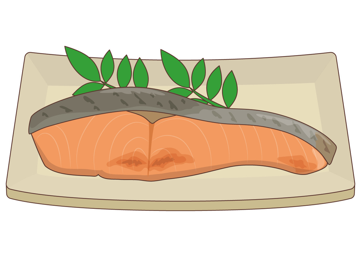 焼き鮭 食べ物 飲み物 その他一般 装飾 の無料イラスト 介護アンテナ