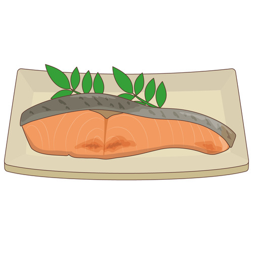 焼き鮭（食べ物・飲み物/その他一般・装飾）のイラスト