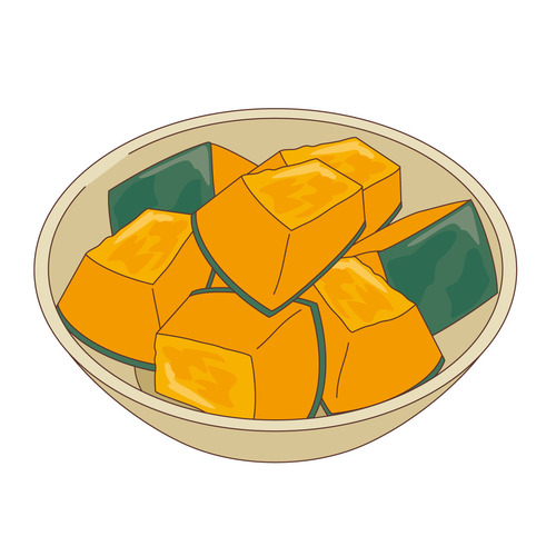 かぼちゃの煮物（食べ物・飲み物/その他一般・装飾）のイラスト