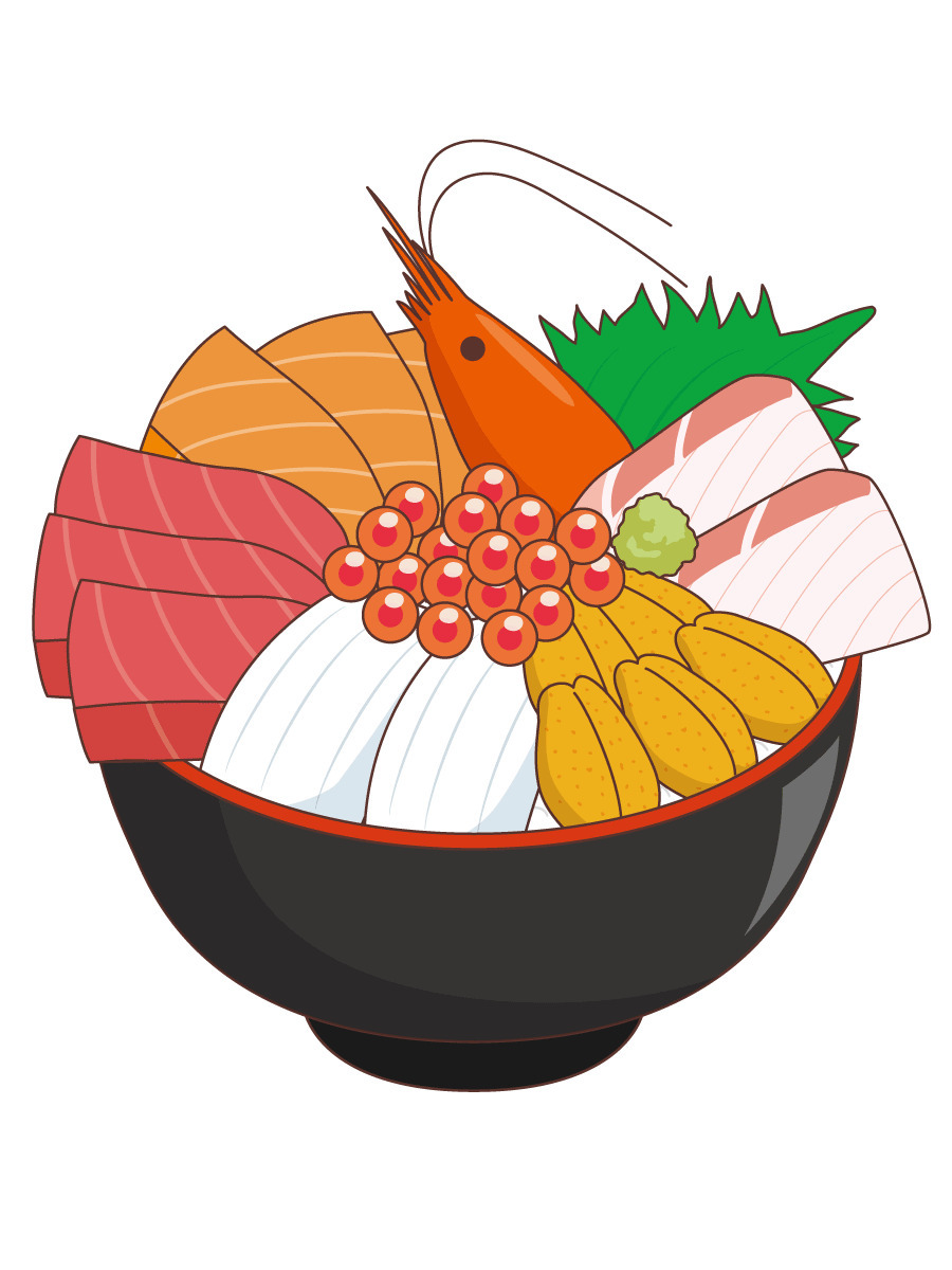 海鮮丼 食べ物 飲み物 その他一般 装飾 の無料イラスト 介護アンテナ