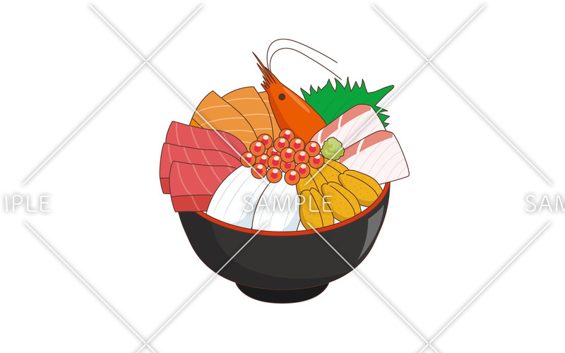 海鮮丼 食べ物 飲み物 その他一般 装飾 の無料イラスト 介護アンテナ