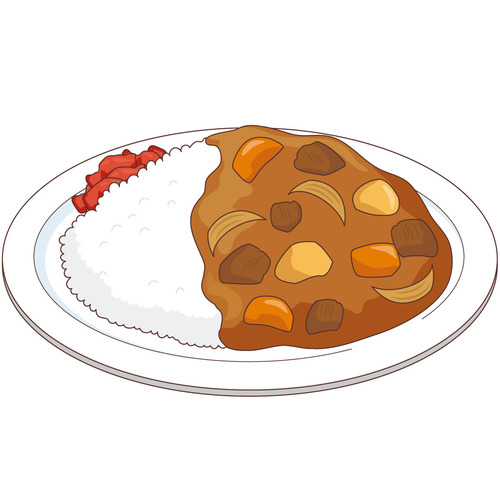 カレーライス（食べ物・飲み物/その他一般・装飾）のイラスト