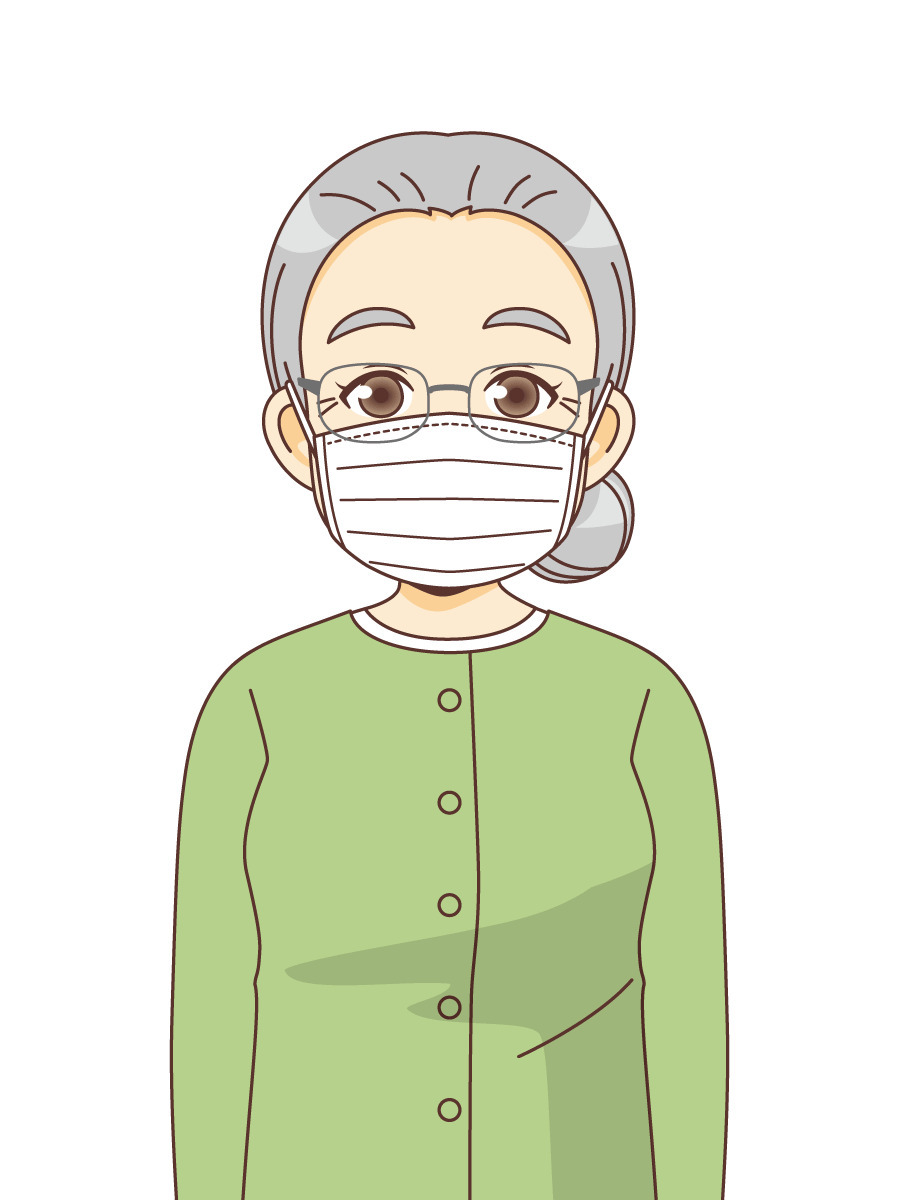 マスクを着用する女性高齢者 高齢者 おばあさん おじいさん 介護現場の人物 の無料イラスト 介護アンテナ マスクを着用する女性高齢者 高齢者 おばあさん おじいさん 介護現場の人物 の無料イラスト 介護アンテナ