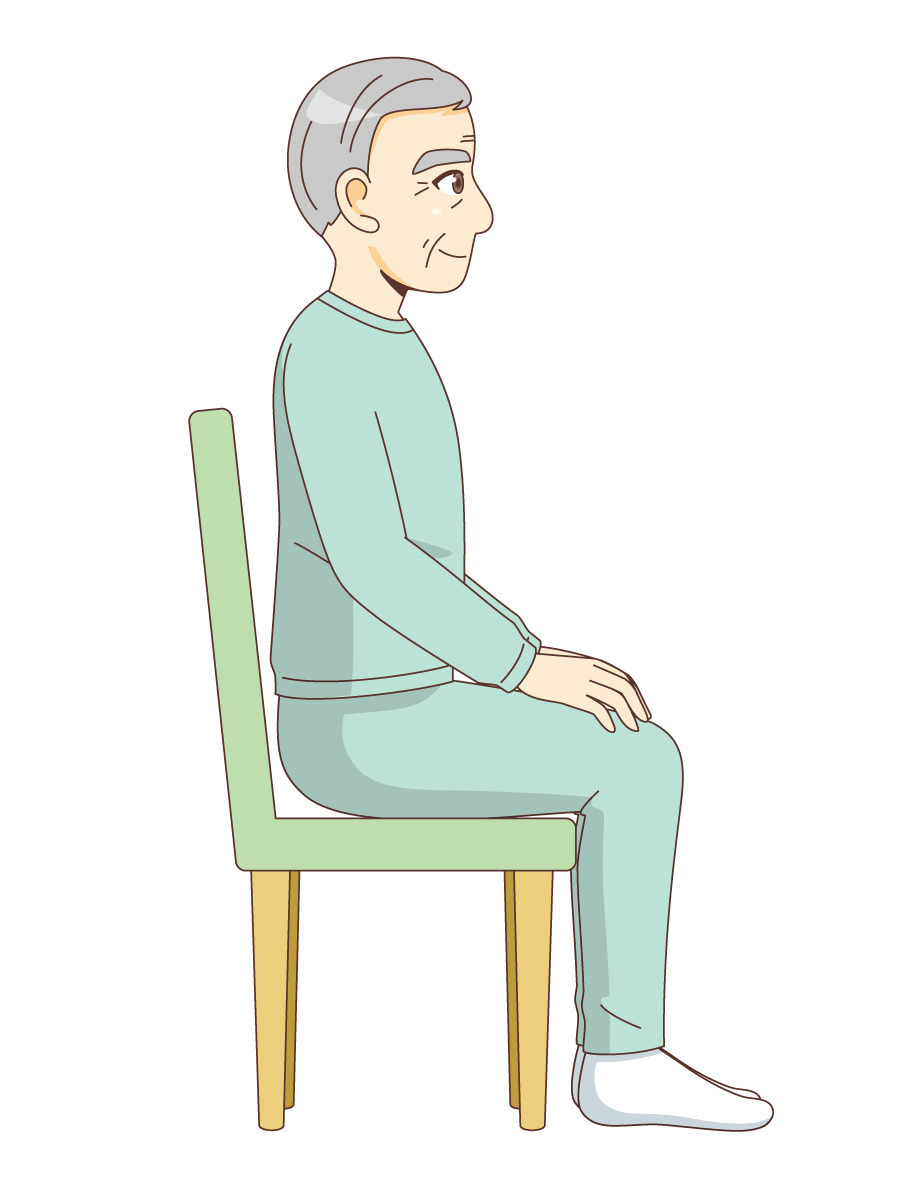 椅座位 高齢者 おばあさん おじいさん 介護現場の人物 の無料イラスト 介護アンテナ
