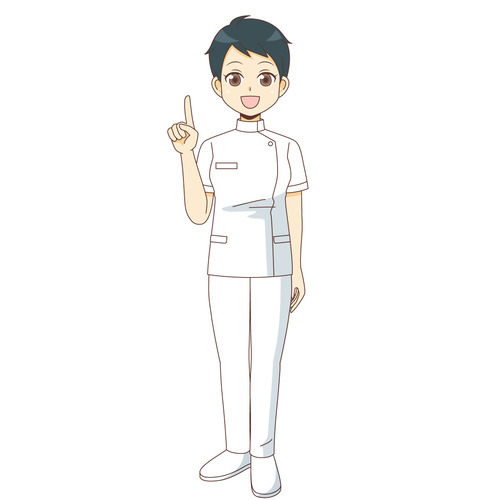 説明する女性看護師（看護師/医療・病気）のイラスト