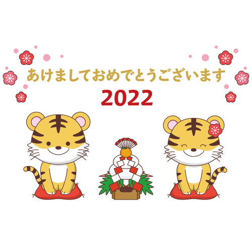 22年の年賀状デザイン かわいい着物のトラ 季節 行事 その他一般 装飾 の無料イラスト 介護アンテナ