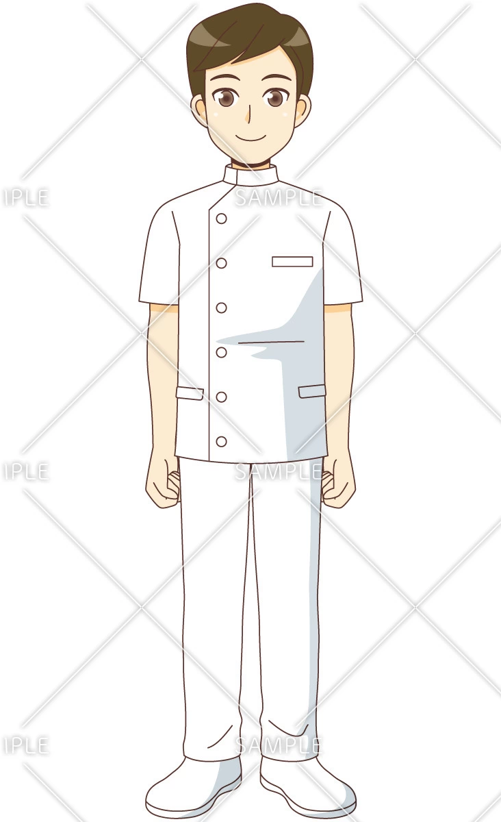男性看護師（看護師/医療・病気）のイラスト