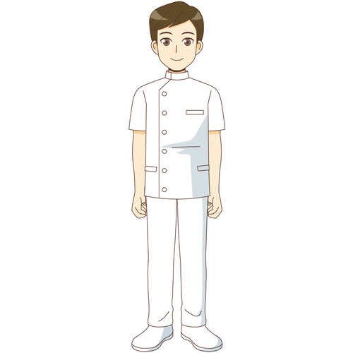 おじぎをする男性看護師 看護師 医療 病気 の無料イラスト 介護アンテナ