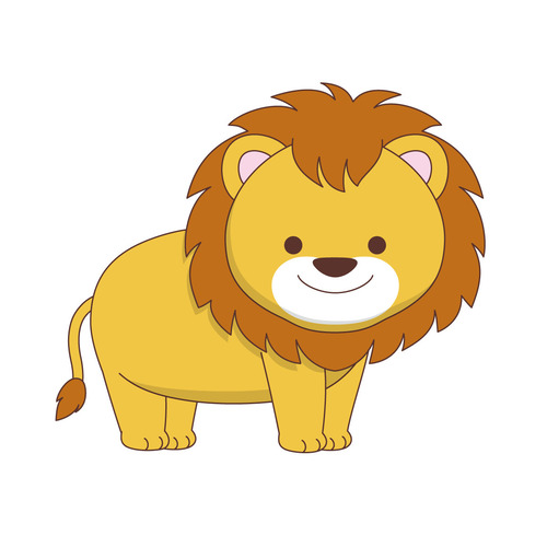 かわいいライオン（動物/その他一般・装飾）のイラスト