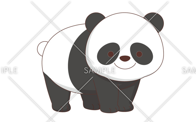 かわいいパンダ 動物 その他一般 装飾 の無料イラスト 介護アンテナ