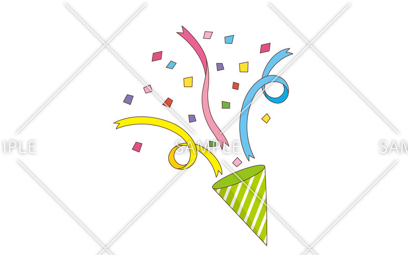 クラッカー 季節 行事 その他一般 装飾 の無料イラスト 介護アンテナ