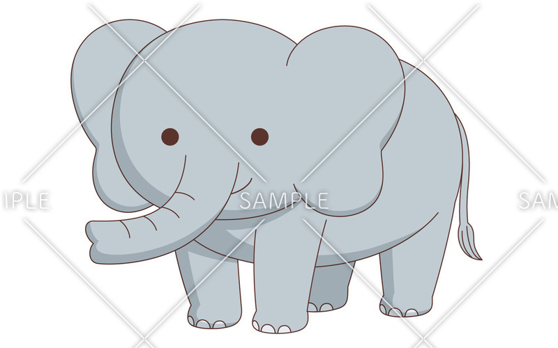 かわいいゾウ 動物 その他一般 装飾 の無料イラスト 介護アンテナ