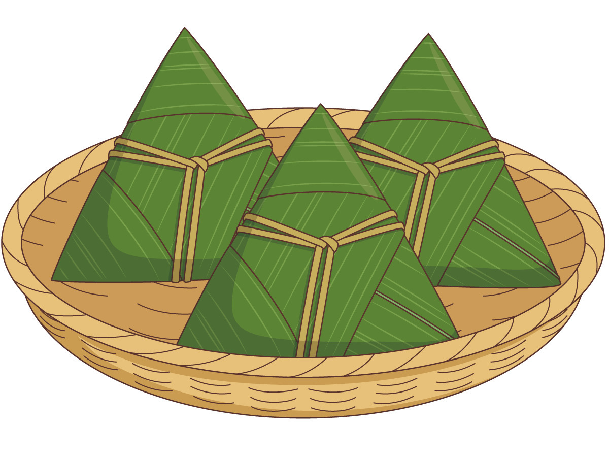 中華風ちまきご飯 季節 行事 その他一般 装飾 の無料イラスト 介護アンテナ