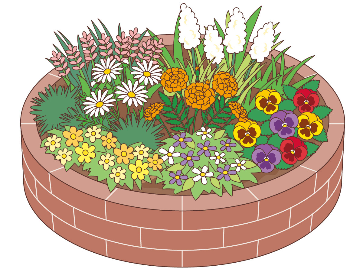 花壇 季節 行事 その他一般 装飾 の無料イラスト 介護アンテナ