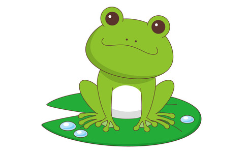 かわいいカエル（動物/その他一般・装飾）