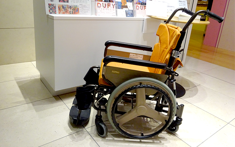 レンタル用の車椅子は2台あり。
