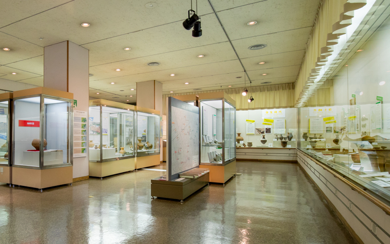2階の常設展示では、大田区の考古学の展示がされている。特別展がある場合は、ここで開催している。