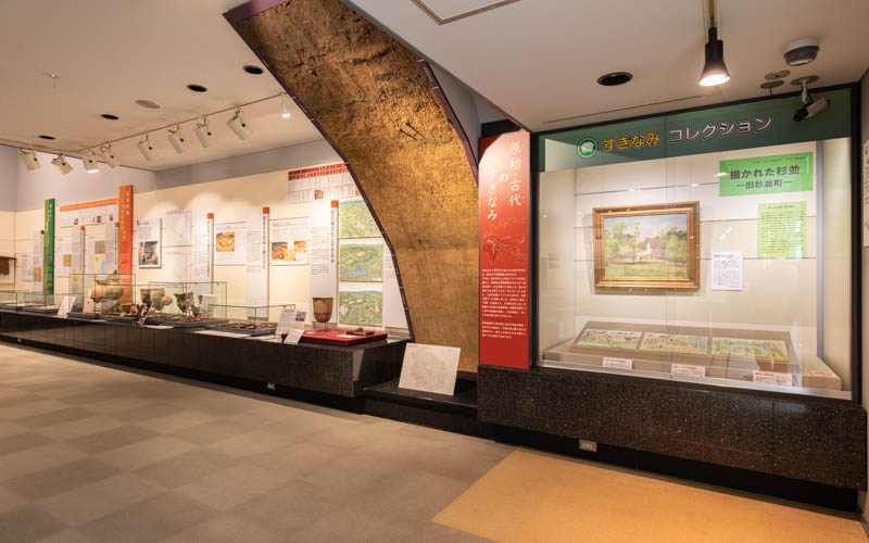 旧石器時代〜古代のブースでは、関東ローム層のはぎとり標本などを見ることができる。