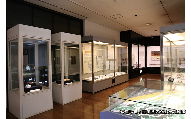 原始から現代に至るまでの世田谷に関する資料や模型が展示されている。※画像は本館2階の常設展示室